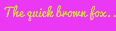 Image with Font Color DBCD4D and Background Color EB38F5